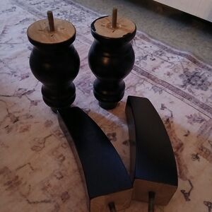 Elegant Black Wooden Furniture Legs